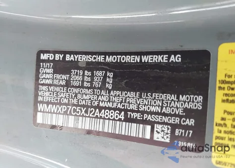 2018 Mini Hardtop Cooper S from USA, damaged, VIN WMWXP7C5XJ2A48864